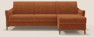 Dalia divano letto angolare con materasso alto 18 cm piedini alti e pe