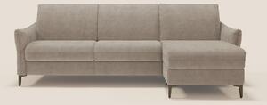 Dalia divano letto angolare con materasso alto 18 cm piedini alti e pe