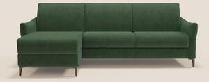 Dalia divano letto angolare con materasso alto 18 cm piedini alti e pe