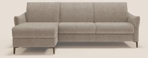 Dalia divano letto angolare con materasso alto 18 cm piedini alti e pe