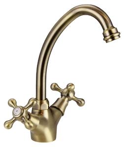Aquanello Heritage Ascot Cucina classica Rubinetto da cucina in stile retrò Bronzo BN-4004-HA
