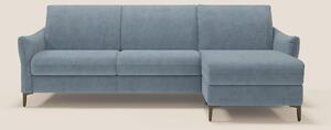 Dalia divano letto angolare con materasso alto 18 cm piedini alti e pe