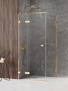 New Trendy Avexa Gold Shine box doccia 100x90 cm rettangolare oro lucida/vetro trasparente EXK-1672