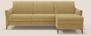 Dalia divano letto angolare con materasso alto 18 cm piedini alti e pe