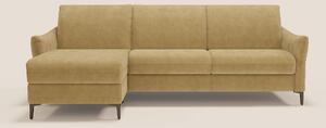 Dalia divano letto angolare con materasso alto 18 cm piedini alti e pe