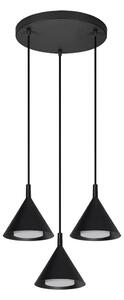 Brilagi - Lampadario a sospensione con cavo CONE TRIPLE ROUND 3xGX53/15W/230V nero
