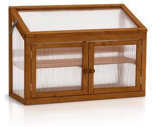 Kinto - Mini Serra 90x70x37 cm per Interno ed Esterno Porta Piante in Legno di Abete e Policarbonato