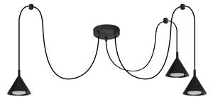 Brilagi - Lampadario a cavo CONE TRIPLE SPIDER 3xGX53/15W/230V nero