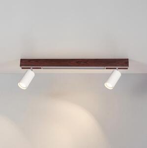 Brilagi - faretto LED SELE 2xGU10/30W/230V + LED/15W bianco/effetto rovere
