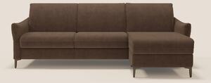 Dalia divano letto angolare con materasso alto 18 cm piedini alti e pe