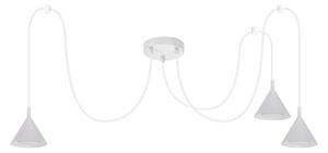 Brilagi - Lampada a sospensione con cavo CONE TRIPLE SPIDER 3xGX53/15W/230V bianca