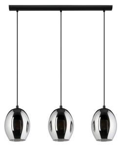 Eglo 780481 - Lampadario a sospensione con cavo CADAQUES 3xE27/40W/230V nero/fumé