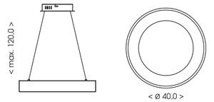 Brilagi - Lampadario LED dimmerabile su cavo FALCON II LED/67W/230V diam. 40 cm beige + telecomando