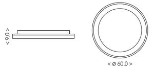 Brilagi - Plafoniera LED dimmerabile FALCON II LED/99W/230V bianco/beige + telecomando
