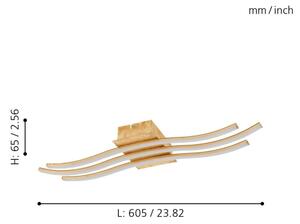 Eglo 97743 - Plafoniera LED a montaggio superficiale MIRAFLORES 3xLED/8,6W/230V