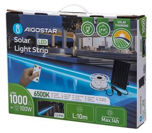Aigostar - Striscia solare LED dimmerabile LED/20W/3,2V 20 m 2700K IP65 + telecomando