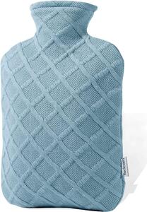 Borsa dell'acqua calda con coperchio - Borsa termica, capacità 1,8 litri, realizzata in PVC, priva di BPA e inodore, per alleviare il dolore e per un facile utilizzo