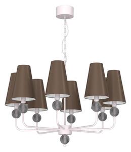 Lampadario a catena GRENADA 8xE14/15W/230V marrone/crema
