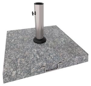 Gravita - Base per Ombrellone da Giardino Quadrato 45x45 cm 35 Kg in Pietra con Ruote Grigio