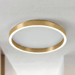 Plafoniera soffitto Rotundo Lucande, dimmerabile, Ottone / Oro, Soggiorno / Sala da pranzo, Plastica, Moderno, Plafoniera