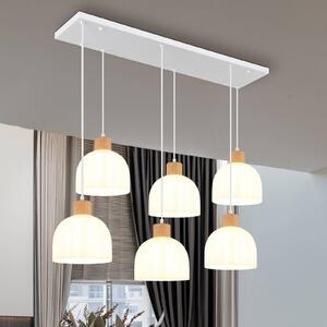 Globo Lampada a sospensione Swanson, dimmerabile, Bianco / Opale, Soggiorno / Sala da pranzo, Vetro, Lampada a sospensione
