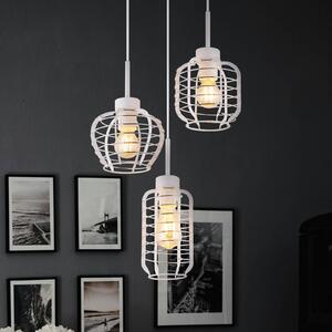 Globo Lampada a sospensione Nesa, dimmerabile, Bianco / Opale, Soggiorno / Sala da pranzo, Metallo, Lampada a sospensione