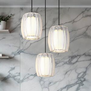 Globo Lampada a sospensione Maribel, dimmerabile, Chiaro / Trasparente, Soggiorno / Sala da pranzo, Plastica, Moderno, Lampada a sospensione