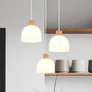 Globo Lampada a sospensione Swanson, dimmerabile, Bianco / Opale, Soggiorno / Sala da pranzo, Vetro, Lampada a sospensione