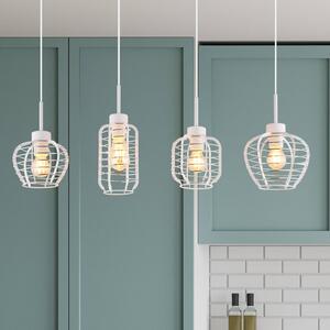 Globo Lampada a sospensione Nesa, dimmerabile, Bianco / Opale, Soggiorno / Sala da pranzo, Metallo, Lampada a sospensione
