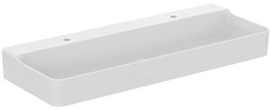 Ideal Standard Conca lavabo, 1 trou de poêle à gauche et 1 à droite, sans trop-plein, 1200x450x145 mm, T380801, T380801