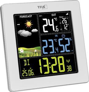 Stazione meteo radio TFA Sun 2, con display a colori, bianco