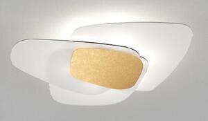 STRATEGY LAMPADA DA PARETE O SOFFITTO 63x50 IN VETRO CON DETTAGLIO CENTRALE IN 6 COLORI LAMPADINE ATTACCO E27