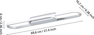 Eglo Plafoniera LED Cornivarena 69 x 17 cm bianco caldo-bianco freddo