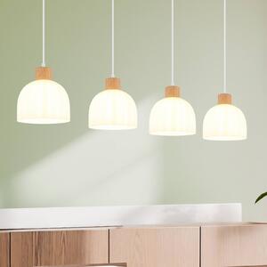Globo Lampada a sospensione Swanson, dimmerabile, Bianco / Opale, Soggiorno / Sala da pranzo, Vetro, Lampada a sospensione