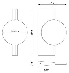 Globo Applique da parete a LED Jasper, Alluminio / Grigio / Zincato, Soggiorno / Sala da pranzo, Metallo, Moderno, Applique a LED