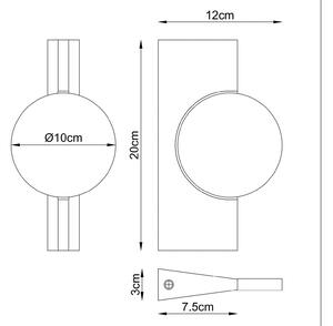 Globo Applique da parete a LED Jasper, Nero, Soggiorno / Sala da pranzo, Metallo, Moderno, Applique a LED