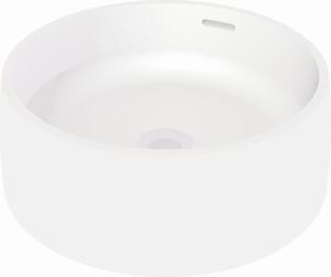Steinberg Série 440 lavabo à poser, rond, 415x415x150mm, SOLIDSurface, sans trou pour robinet, avec trop-plein, 4406210W, 4406210W