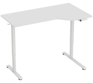 HOMCOM Scrivania Elettrica Regolabile con Display LCD, 140x80 cm, Bianco | Aosom Italy