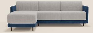 Narciso divano letto angolare con materasso alto 18 cm e penisola cont