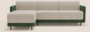 Narciso divano letto angolare con materasso alto 18 cm e penisola cont
