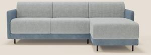 Narciso divano letto angolare con materasso alto 18 cm e penisola cont