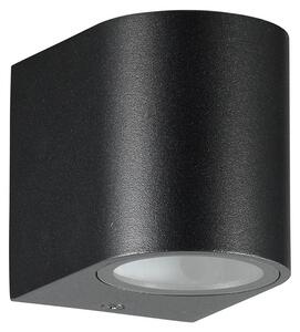 Applique da esterno Lugano nera a 1 luce