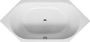 Duravit vasca da incasso a 6 angoli D-CODE scarico centrale, bianco 190 x 90 x 42 cm