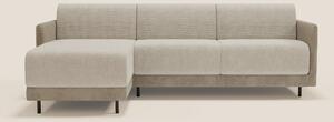 Narciso divano letto angolare con materasso alto 18 cm e penisola cont