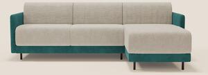 Narciso divano letto angolare con materasso alto 18 cm e penisola cont