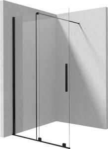 Deante Prizma parete doccia walk-in 90 cm nero opaca/vetro trasparente KTJ_N39R