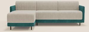 Narciso divano letto angolare con materasso alto 18 cm e penisola cont