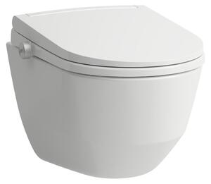LAUFEN Cleanet Pro Lite : WC douche mural, sans rebord de chasse, chasse d'eau à déversement profond, siège et couvercle à fermeture douce, 370 x 530 x 425 mm, H613890000S002, H613890000S002