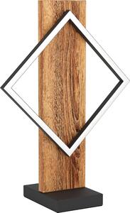 Lampada da tavolo LED EGLO Boyal, lampada da tavolo con travi in legno, lampada da comodino in legno rustico, lampada da comodino certificata bianco caldo, 42,5