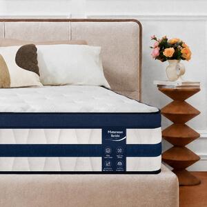 Materasso 160x200 cm, 26 cm di spessore, con Topper integrato, a molle insacchettate 7 zone, durezza H3/H4